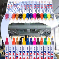 Marqueur de peinture coloré SP110, 31 couleurs, pointe conique de 3 mm, encre permanente sur verre et cloisons sèches, corps en aluminium