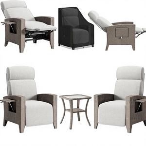 Sillón Reclinable YOIZO de Ratán para Jardín Exterior con Respaldo y Estructura de Acero Aleado para <span class=keywords><strong>Terraza</strong></span> Interior y Patio - Product Image 1