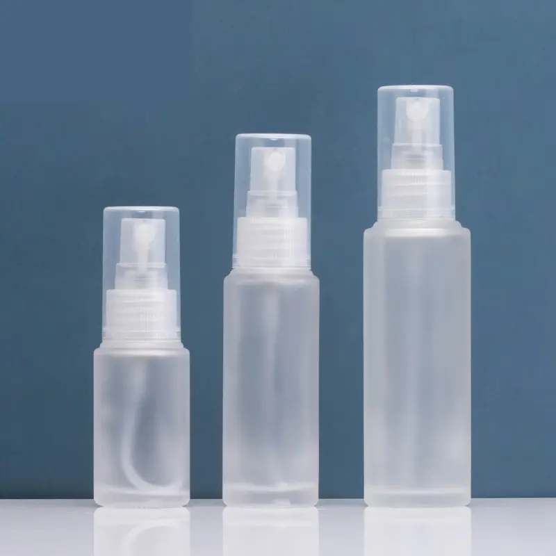 Zhejiang garrafa de spray de vidro, garrafa de vidro congelada de 20, 30, 50ml, perfume tônico e cosmético