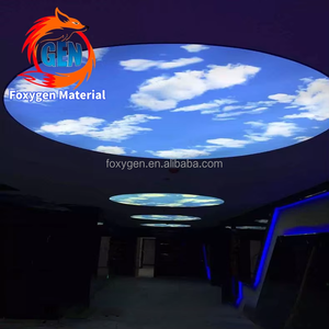 Cajas de luz de publicidad impresas UV, película de techo elástica de <span class=keywords><strong>PVC</strong></span> decorativa <span class=keywords><strong>para</strong></span> centro comercial, diseño de <span class=keywords><strong>cielo</strong></span> - Product Image 6