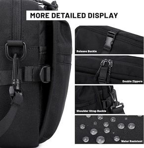 Sac messager imperméable personnalisé à la <span class=keywords><strong>mode</strong></span> pour hommes et femmes, sac bandoulière réglable, fermeture éclair, polyester, usage quotidien, voyage - Product Image 6