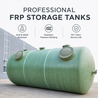 Réservoir en fibre de verre FRP GRP à filament horizontal, résistant aux intempéries, sur mesure, pour le stockage de liquides dans les installations industrielles