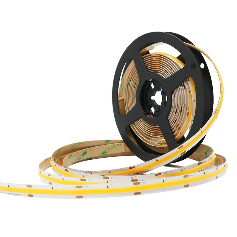 High quality 3 years warranty 2200K warm white amber white colour 512 LEDs 10W 100% dot free 8MM width COB LED strips light