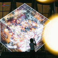 Display LED Cubo 8K Impermeabile a 360° Visibile, Leggibile alla Luce Solare, Disponibile a 4-6 Lati, Insegna Pubblicitaria Creativa per Interni/Esterni