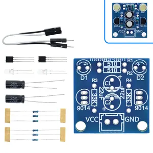 Tzt mht11 đơn giản 5mm LED flash DIY Bộ dụng cụ DC 3V-14V Mạch thiết bị điện tử Bộ 1.6mm phần cho Arduino nhấp nháy nhấp nháy Kit