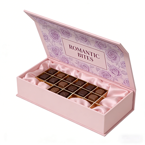 Scatola per Macaron Personalizzata Economica di Lusso Rosa con Apertura Scorrevole e Custodia in Plastica Trasparente - Product Image 2