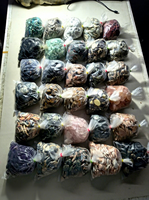 Lot de 30 sacs en gros de pierres précieuses naturelles en vrac, cabochons de formes variées, gravier de cristal, éclats de pierres de guérison, pierres roulées certifiées