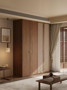 Armario Moderno de Madera con Puertas de Malla de Ratán y Vitrina Abierta para Almacenamiento en Dormitorios, Villas de Lujo, Hoteles y Apartamentos - Product Image 3