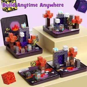 Nouveaux blocs de construction magnétiques de voyage 49 pièces, boîte en plastique, jeux créatifs sensoriels en plein air pour enfants de 3 <span class=keywords><strong>ans</strong></span> et plus, garçons et filles, STEM - Product Image 3