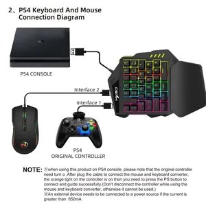 Convertidor de Teclado para Juegos para PS4 Pro, <span class=keywords><strong>PS3</strong></span>, XBOX 360, XBOX ONE, Conexión USB Tipo C, Adaptador para Control de Consola de Juegos - Product Image 5