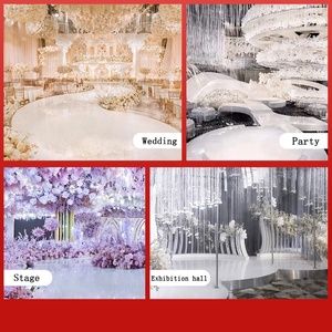 Trắng Gương PS Sang Trọng Jacquard Có Thể Giặt Thảm Lối Chạy Cho Đám Cưới Trang Trí Sân Khấu - Product Image 6