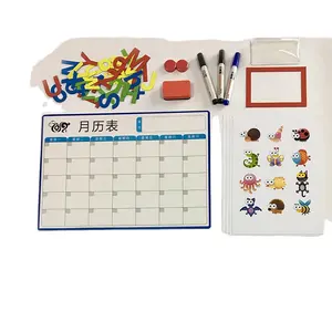 Custom Rubber Magnetic Plain Sheet Calendar A3/A4 Size For Fridge Magnet Sticker For Educational For Kids