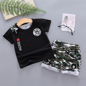 Vêtements pour enfants en gros, ensembles décontractés pour garçons de 3 à 7 ans, t-shirts en coton + shorts, ensembles de vêtements pour enfants 2 pièces - Product Image 2