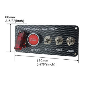 Panel de Interruptores de Aluminio Daiertek, Panel de Interruptores de Encendido de Doble Palanca, Panel de Interruptores de 24 V para Caravana, para Auto de <span class=keywords><strong>Carreras</strong></span>, RV, Camión - Product Image 3