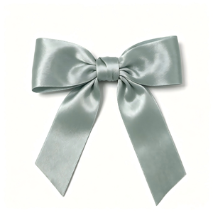 Ruban à nœud géométrique imprimé feuille d'or en polyester/coton bleu clair, plusieurs tailles, pré-noué, certifié OEKO-TEX GRACE RIBBON - Product Image 5