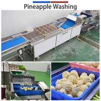 500-700kg/uur Aangepaste fruitproductielijn motor voor wassen, snijden, drogen, sorteren en verpakken van baby-ananas/fruit