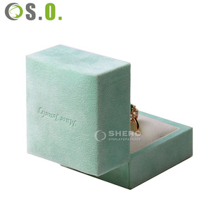 Mint Green Velvet Jewelry Box Set For <b>Rings</b> Earrings Bracelets Necklaces Luxury Gift Packaging Case With Custom Color And Logo - Product Image 4