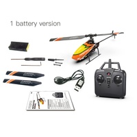 Hélicoptère électrique micro RC C129 4CH RTF pour débutants, stabilisation automatique, retournement 3D en un clic, hélice simple, simulation d'aileron