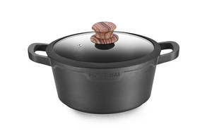 Juego de ollas para sopa, sartenes antiadherentes recubiertas de cerámica de aluminio para cocina casera con cubiertas de vidrio templado - Product Image 2