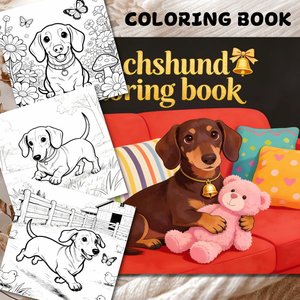 Libro da Colorare a Spirale di Lusso Personalizzato con Design Bassotto <span class=keywords><strong>per</strong></span> Adulti, Antistress e Antiansia, Carta di Alta Qualità 250gsm - Product Image 1