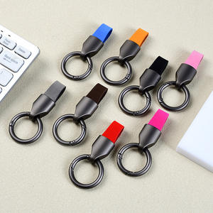 Porte-clés en cuir de luxe accessible pour femmes célébrités d'Internet taille en cuir de vachette givrée simple petit pendentif suspendu - Product Image 4