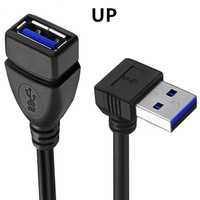 Cable de Extensión USB 3.0 en Ángulo de 90 Grados, con Blindaje Trenzado de PVC, Longitud de 1m, para Cámara de Computadora, Precio de Fábrica, MOQ 500