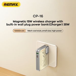 Cp-16 Banco de Energía de 10000 mAh, Carga Rápida de 35 W, Enchufe Magnético Inalámbrico de 15 W y Bancos de Energía Portátiles <span class=keywords><strong>2</strong></span> en 1 - Product Image 2