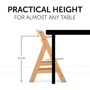 Trona de madera para bebé, altura ajustable, multifuncional, para uso doméstico de 0 a 12 meses - Product Image 5