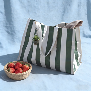 Hot selling reusable travel <b>large</b> capacity classic custom printed women's cotton canvas shopping <b>bag</b> - Product Image 4