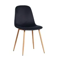 Chaises de salle à manger avec pied en métal, siège en tissu velours, nouveau Design