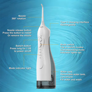 F5+T5 Tragbarer Kabelloser Wasserflosser Elektrische Zahnbürste Kombi 2-in-1 IPX7 Wasserdicht 4-Modus Wasserflosser Zahnreiniger - Product Image 2