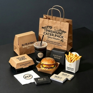 Cajas de Embalaje para Comida para Llevar, con Logotipo Personalizado del Fabricante, Reciclables, para Snacks, Papas Fritas, Hamburguesas y Comida Rápida - Product Image 3