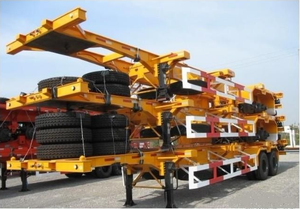 High Quality Vehicle Master 2 Axle 20ft Skeleton Container Semi <b>Trailer</b> with 20-100 Ton Payload and 12R22.5 Tires - Product Image 6