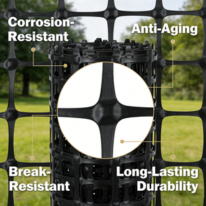 경량 블랙 UV PP 가금류/사슴 방호망 (사각형 메쉬 구멍, 사슴 방지 울타리망) 도매 - Product Image 4