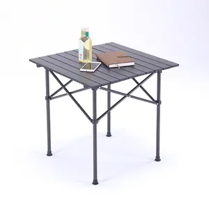 Profesyonel üretici hafif paslanmaz kamp masası katlanabilir 4 kişi açık için piknik masa