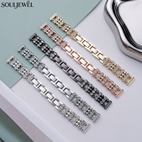 Bracelet de montre en dentelle et cristal pour Apple Watch, bracelet en métal avec strass pour femmes, série 10 SE, vente en gros d'usine