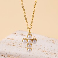 Collier en cuivre sophistiqué avec perles croisées, style luxe léger, best-seller transfrontalier pour femme, exquis et élégant, haute imitation