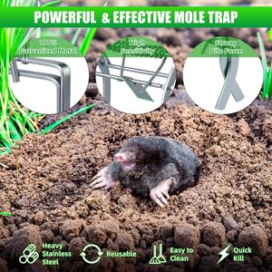 Trappole <span class=keywords><strong>per</strong></span> <span class=keywords><strong>Talpe</strong></span> Zincate di Alta Qualità Riutilizzabili <span class=keywords><strong>per</strong></span> il Controllo dei Parassiti in Giardino e Prato - Product Image 5