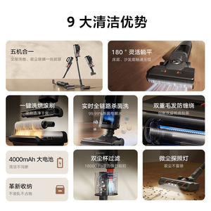 Xiaojia Cordless Floor Scrubber 3Max Battery Powered Sweeping <b>Mopping</b> Vacuuming All In One Machine For Living Room Bedroom - Product Image 2