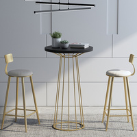 Table haute moderne en bois massif pour usage domestique, petit comptoir de bar rond pour salle à manger, table basse de loisirs pour magasin de thé au lait