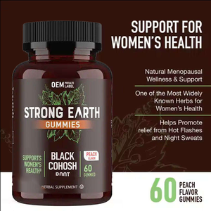 OEM Gommes à l'extrait naturel de racine d'actée à grappes noires Suppléments pour soulager les bouffées de chaleur pour la ménopause pour les femmes adultes Dosage Gummy Candy - Product Image 3