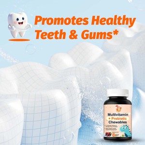 Multivitamínico + Probiótico Masticable al por Mayor de Fábrica, Ayuda a Promover el Crecimiento y Desarrollo Saludables, Apoyo Diario para Niños Mayores de 3 Años - Product Image 3