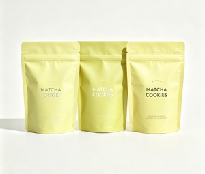 Free Sample Custom Stand Up Zipper Pouch Powder Cookie Printed Logo Foil Tear Notch Sturdy Fresh <b>Secure</b> Stable Durable - Product Image 1