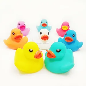 2022 ECO-friendly Light Up Rubber Duck Baby Duck Bath Toy Glow PVC Small Animal Toys LED Floating Toys Assortment For Kids