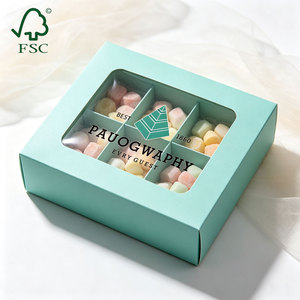 Caja de Papel Portátil Mini Ligera <span class=keywords><strong>para</strong></span> Snacks, Palomitas Fritas, Dulces Tostados, con Separador/Ventanas Transparentes - Product Image 1