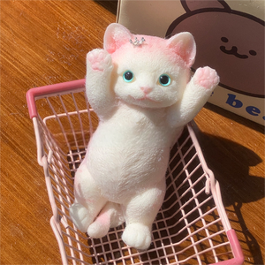 ของเล่นแมวน่ารัก จินคาน บีบเล่นได้ มีเสียงดนตรี ของเล่นเสริมสร้างจินตนาการสำหรับเด็ก ขนาดเล็กถึงกลาง ช่วยคลายเครียด แมวอ้วนบีบเล่นได้ เหมาะสำหรับเด็กผู้หญิง - Product Image 6