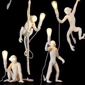 Factory Price <strong>Monkey</strong> <strong>Hanging</strong> Lamp Mexico Hot Selling Restaurant bar Chandelier Art Interesting Design Coffee Shop Pendant <strong>Light</strong> - Product Image 2