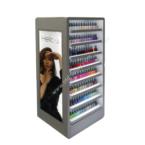Bộ Phận Trang Điểm Salon Kệ Sàn Gỗ Tủ Trưng Bày Sơn Móng Tay Với Đèn Chiếu Sáng - Product Image 1
