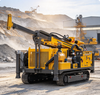 Foreuse rotative hydraulique complète à moteur diesel avec mobilité sur chenilles pour l'exploration et l'investigation des carottages rocheux, à économie d'énergie