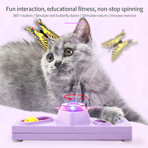 Juguete Eléctrico para Gatos, Mariposa Intermitente de Plástico Morado, Juguete Interactivo para Mascotas para Combatir el Aburrimiento - Product Image 5